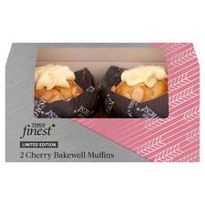 Tesco Finest Cherry Bakewell Muffins 2 Pack