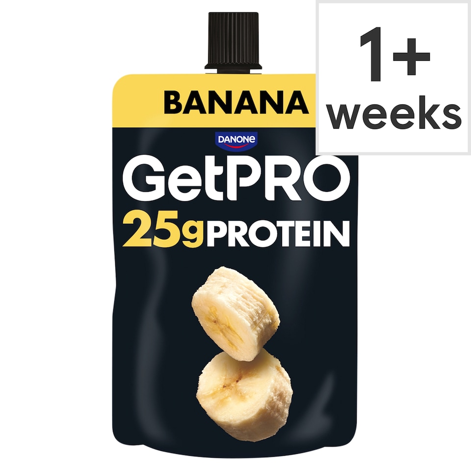 image 1 of GetPRO 25g Protein Yoghurt Pouch - Banana 200g