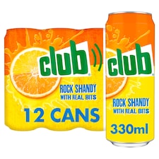 Club Rock Shandy Soft Drink 12 x 330ml