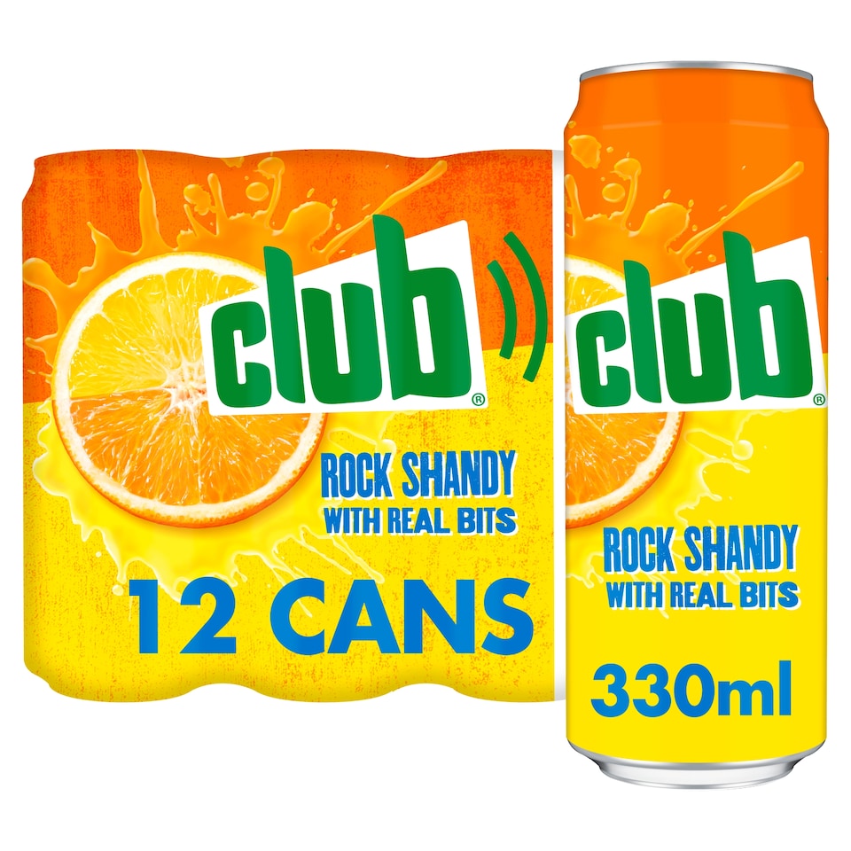 image 1 of Club Rock Shandy Soft Drink 12 x 330ml