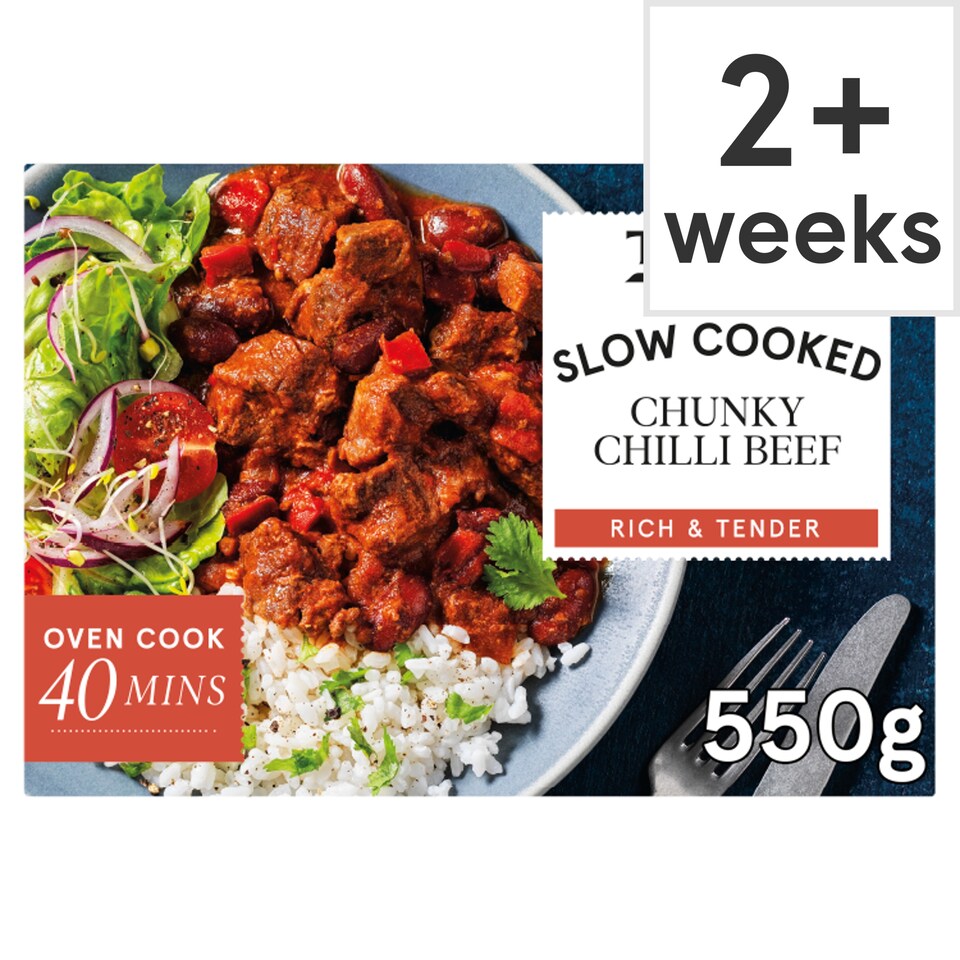 Tesco Slow Cooked Chunky Chilli Beef 550g