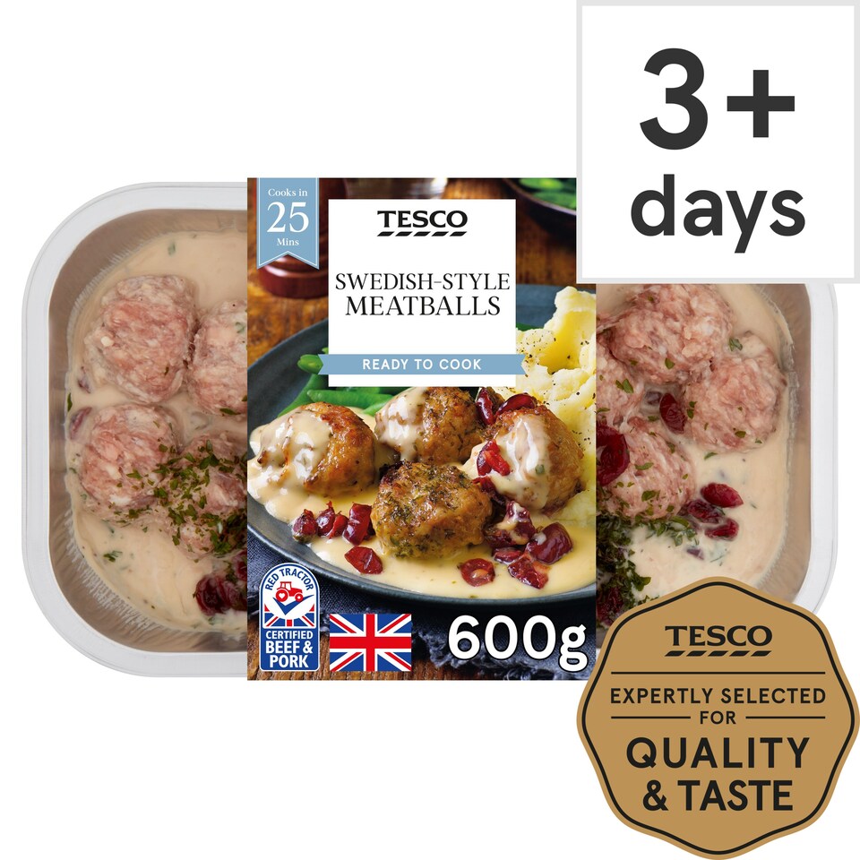 Tesco Swedish Style Meatballs 600g Tesco Groceries