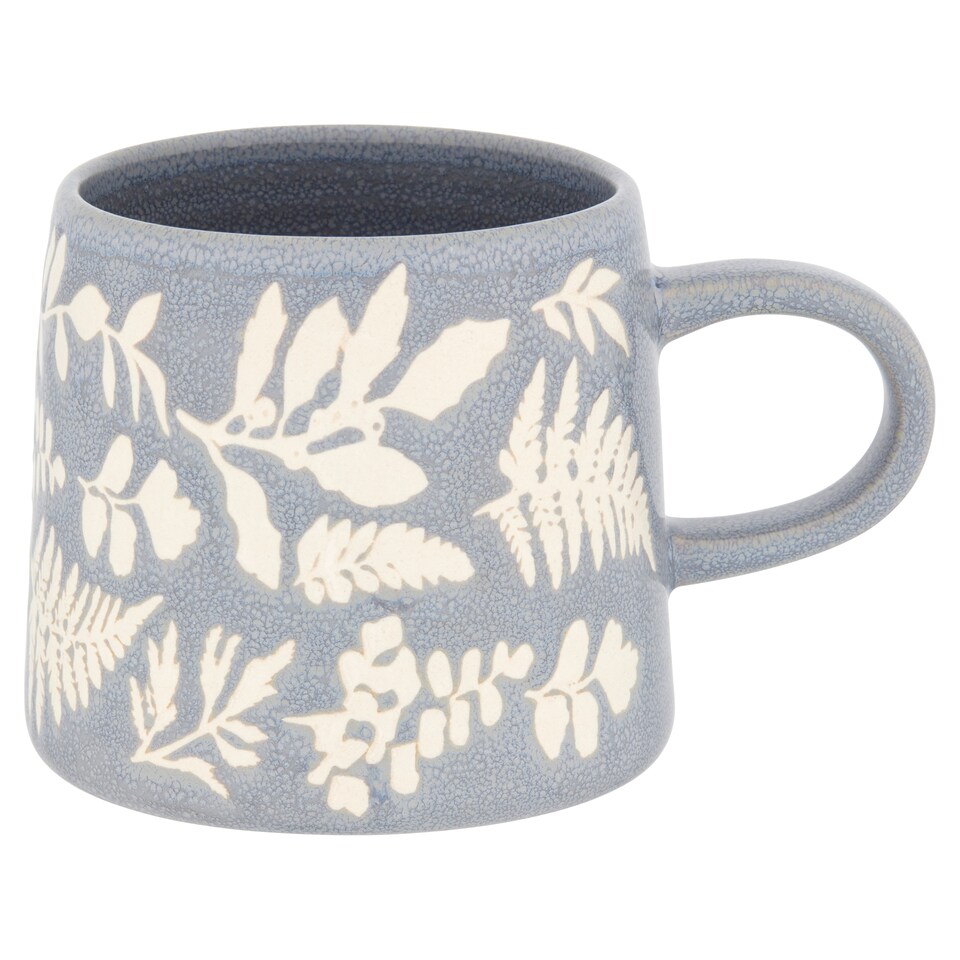 image 1 of Fox & Ivy Grey Foliage Mug