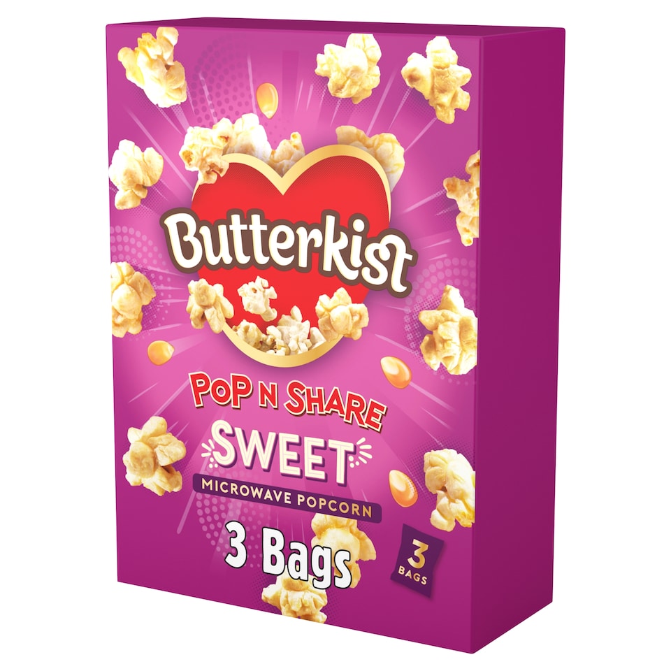 Butterkist Sweet Microwave Popcorn 3x60g