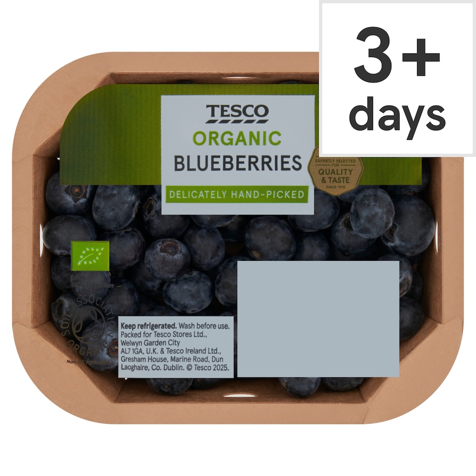Tesco Organic Blueberries 150G