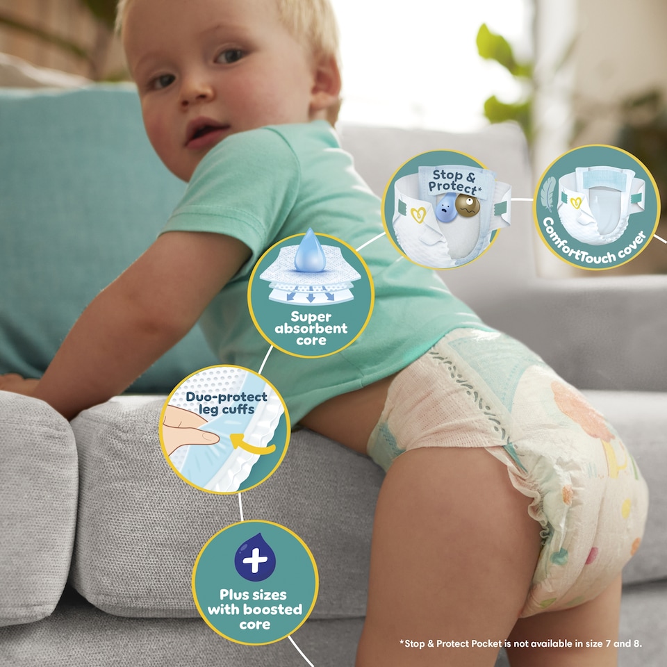 image 1 of Pampers Baby Dry Size 5+ Jumbo+ Pack 68 Nappies