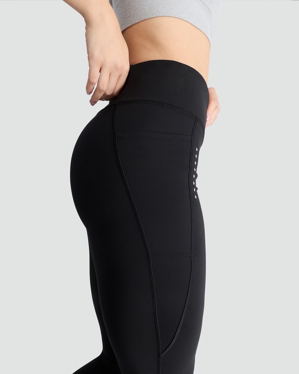 image 1 of F&F Active High Waisted Running Leggings in Black