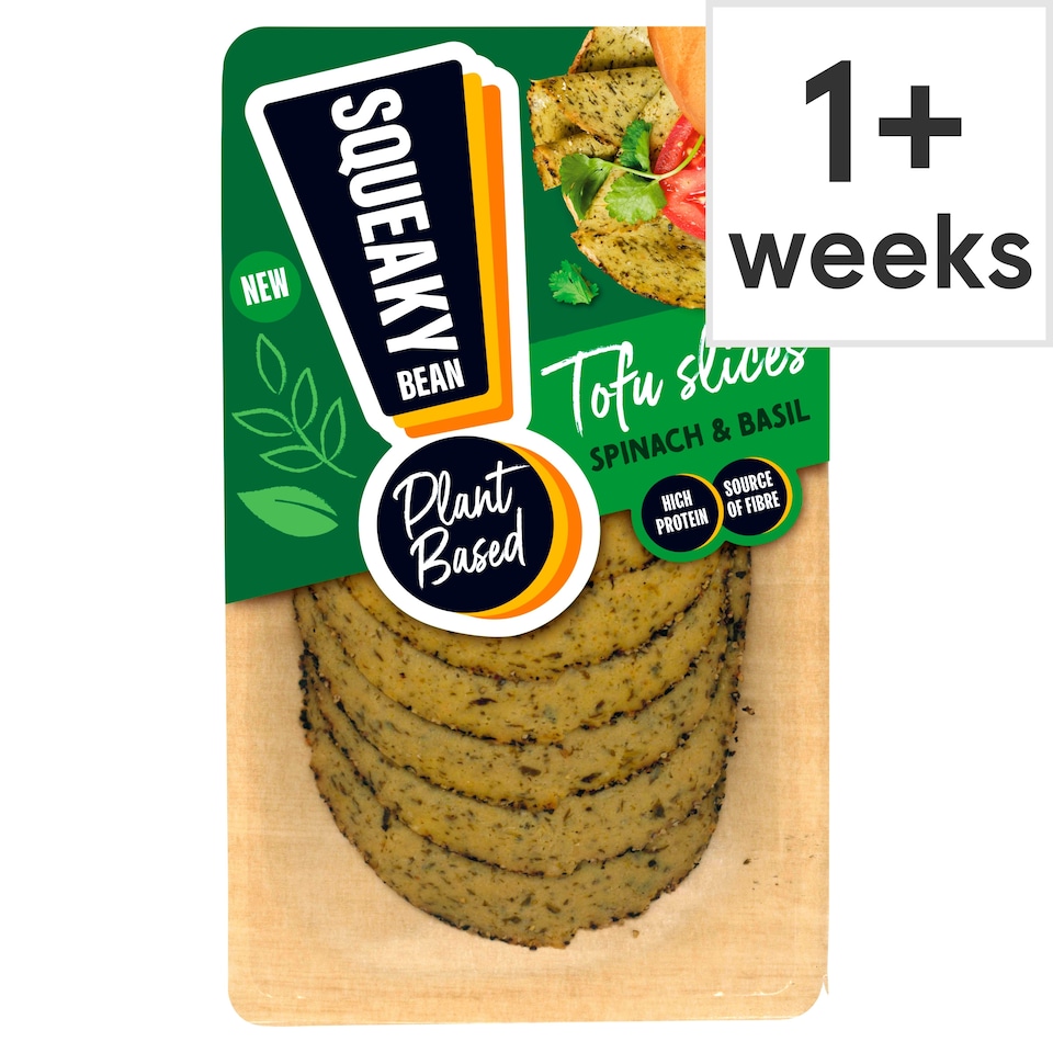 Squeaky Bean Basil and Spinach Tofu Slices 80g