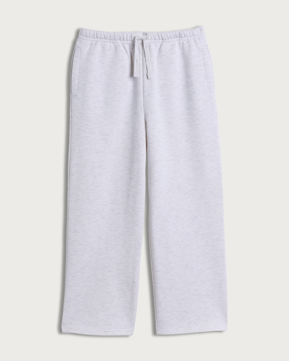 F&F Girls Cotton Rich Wide Leg Drawstring Joggers in Grey