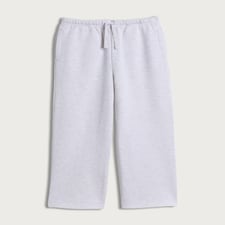 F&F Girls Cotton Rich Wide Leg Drawstring Joggers in Grey