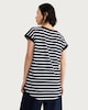 image 3 of F&F Pure Cotton Striped Short Sleeved T-Shirt in Multi Black White