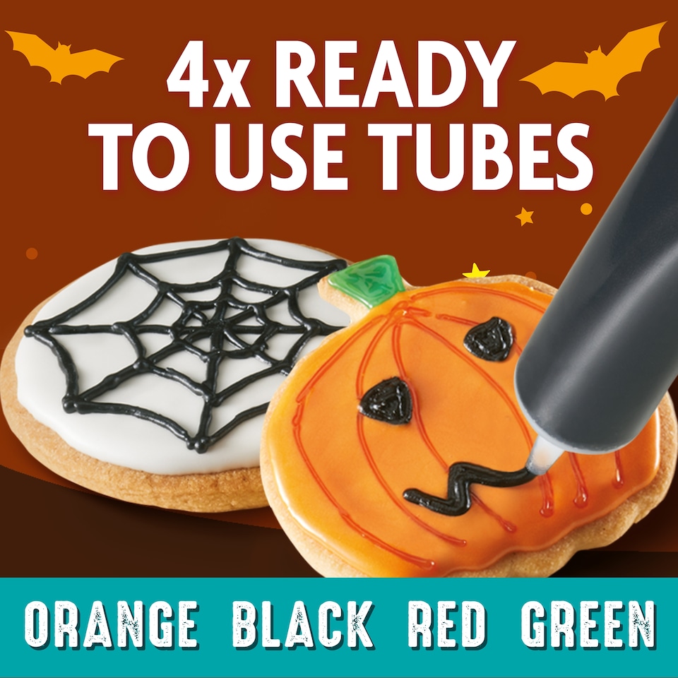 image 1 of Dr. Oetker Halloween Decorating Icing 4 x19g