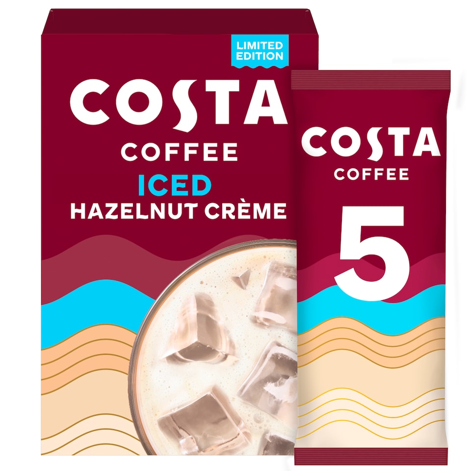 image 1 of COSTA Coffee Iced Hazelnut crème 5x14.5g