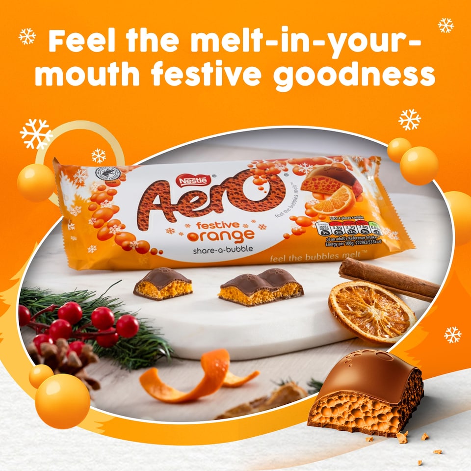 image 1 of Aero Festive Orange Chocolate Sharing Bar 90G