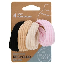 All Round Eco Soft Ponytailers 4 Pack
