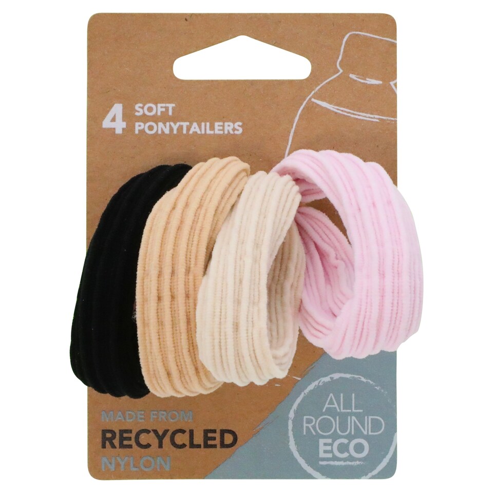All Round Eco Soft Ponytailers 4 Pack