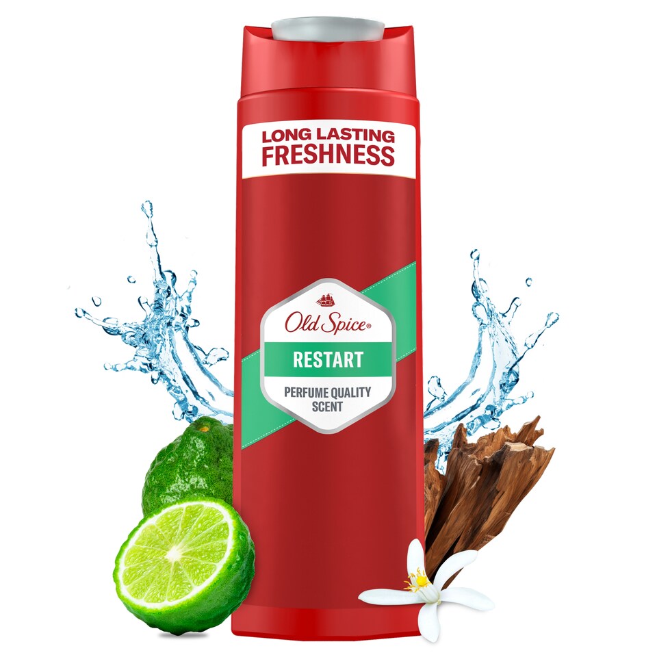 image 1 of Old Spice Restart Men’s Shower Gel & Shampoo 400ml Multi-Use 3-in-1 Hair-Face-Body Wash