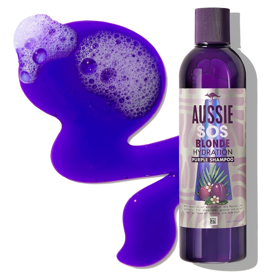 image 1 of Aussie Blonde Hydration Purple Shampoo 290Ml