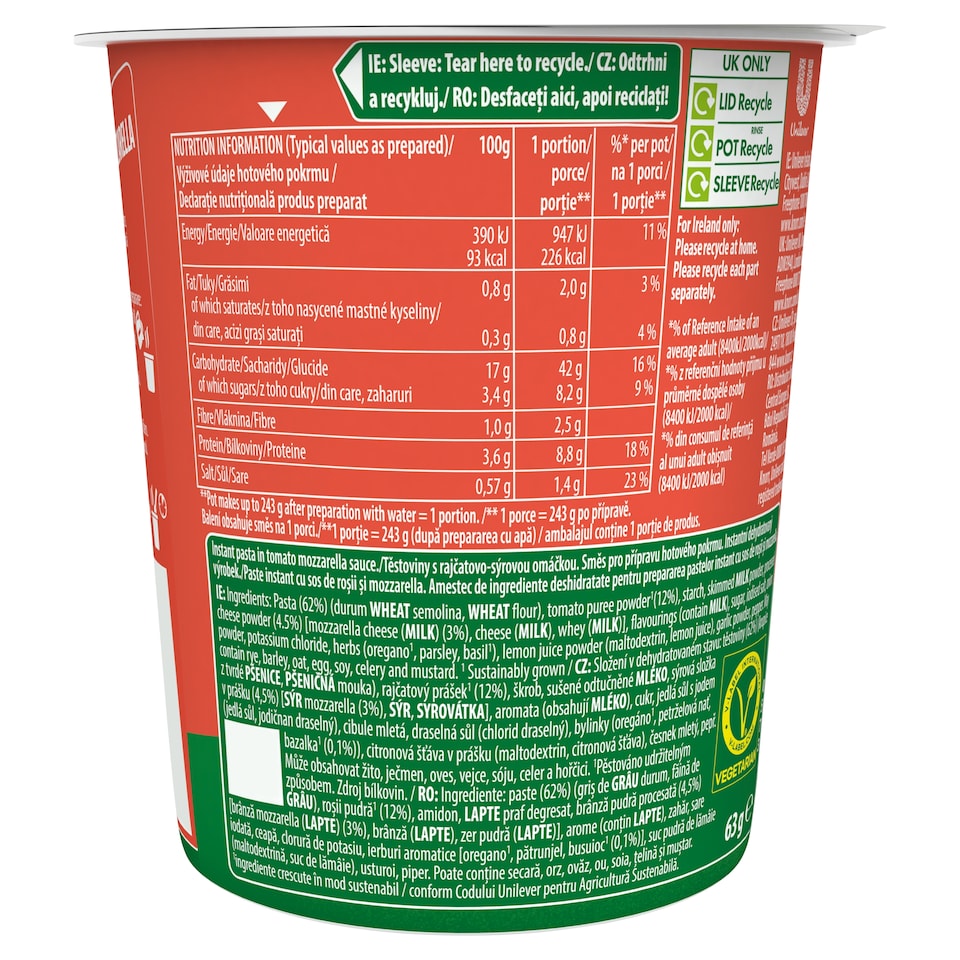 image 1 of Knorr Pasta Tomato & Mozzarella 63g