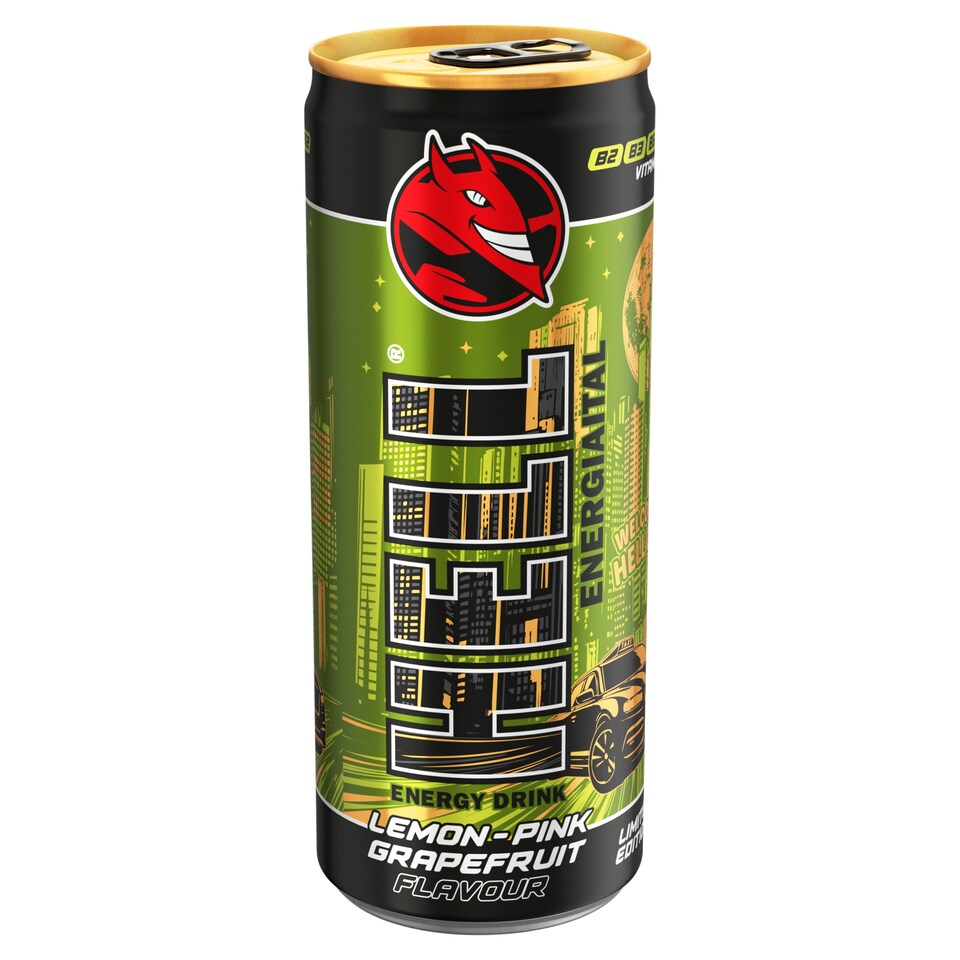 image 1 of HELL Lemon-Pink Grapefruit Flavour Energy Drink 250 ml