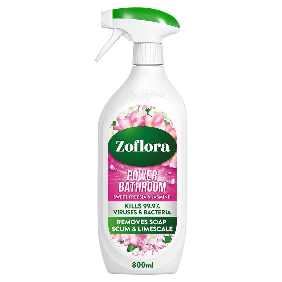 image 1 of Zoflora Power Bathroom Cleaner Sweet Freesia & Jasmine 800ml