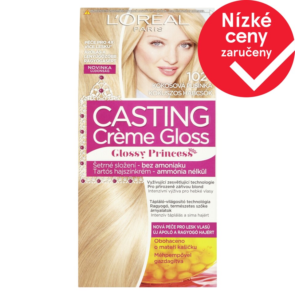 L'Oréal Paris Casting Creme Gloss Semi-Permanent Color 1021 Pearly light blonde 48 +72 +60 ml