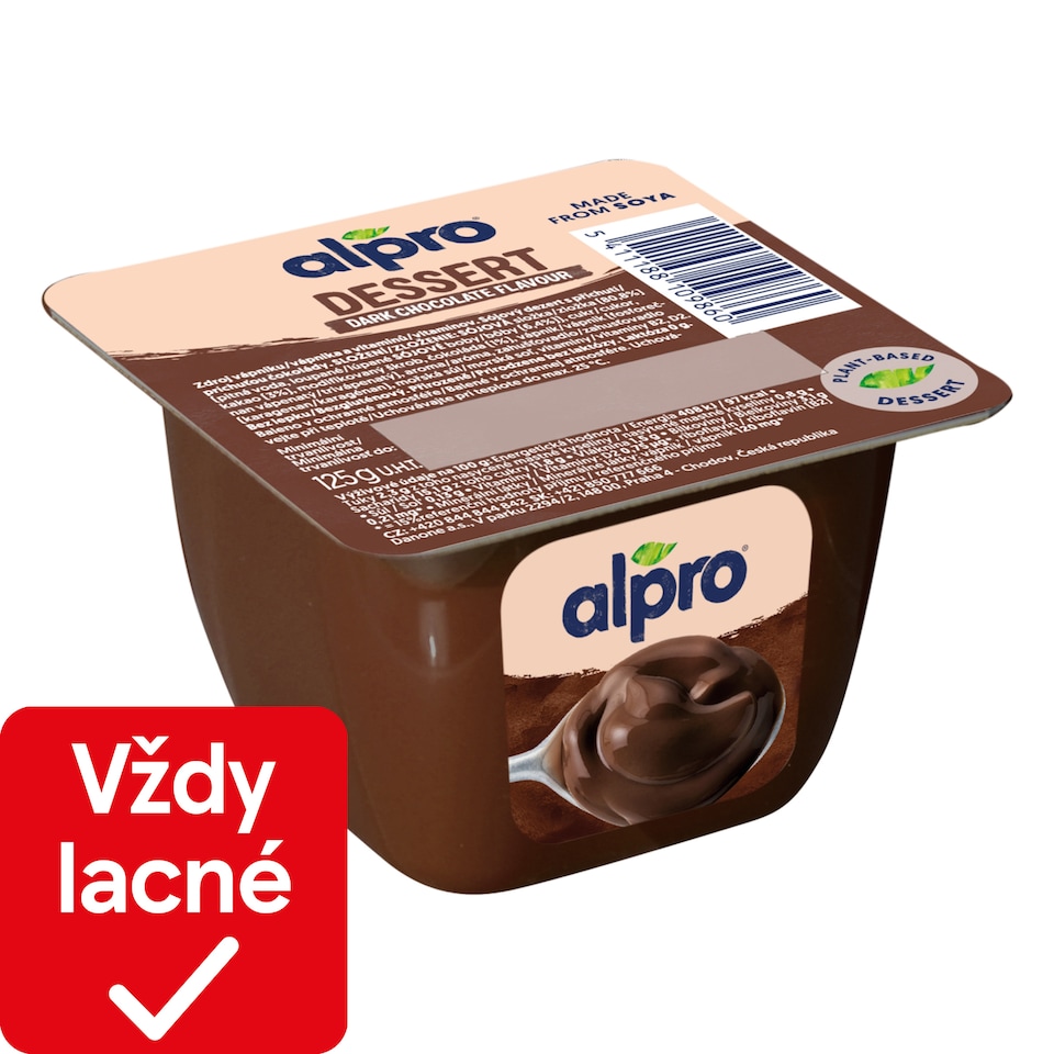 obrázok 1 z ALPRO Sójový dezert s príchuťou tmavej čokolády 125g