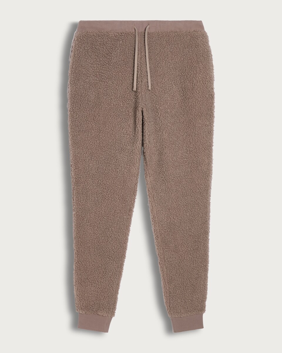 F&F Fleece Lounge Trousers in Brown