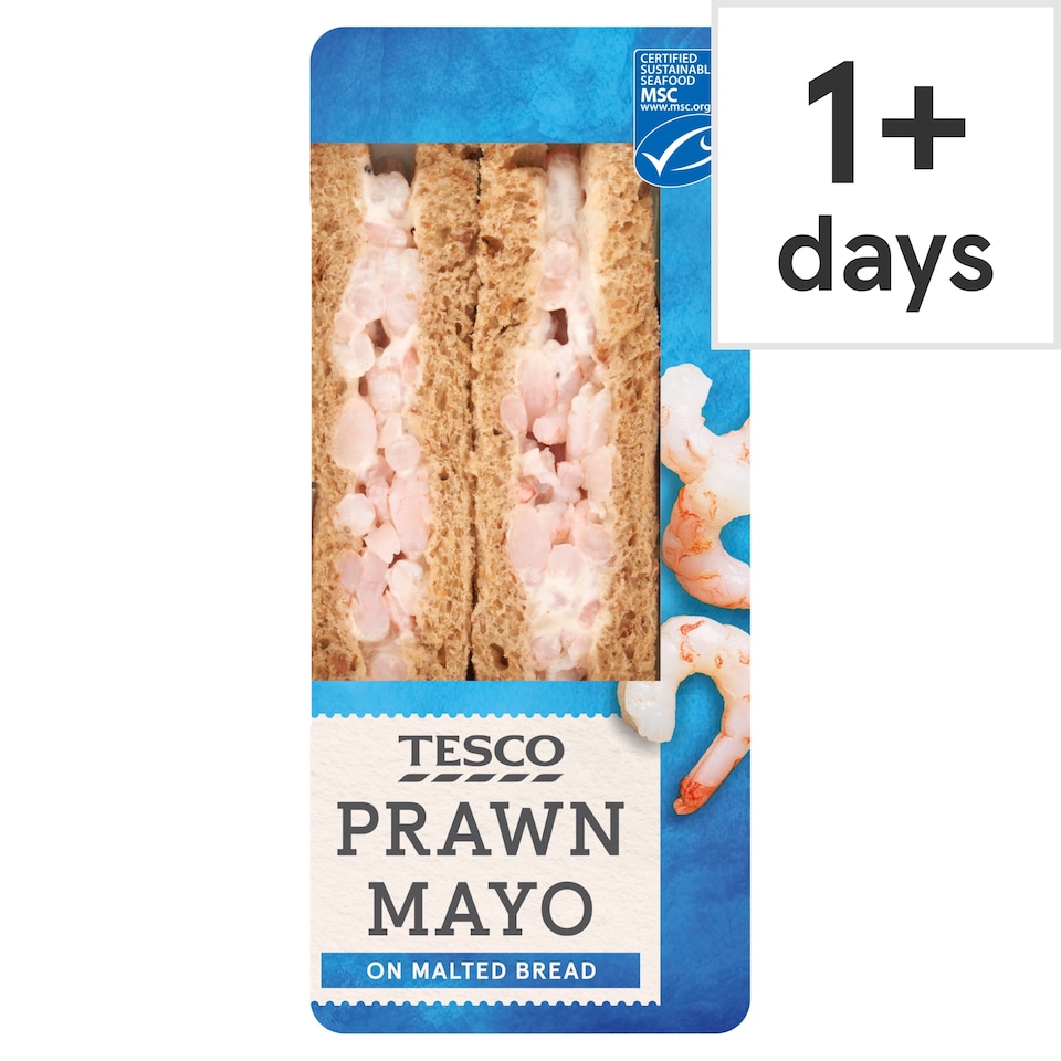 Tesco Prawn Mayonnaise Sandwich
