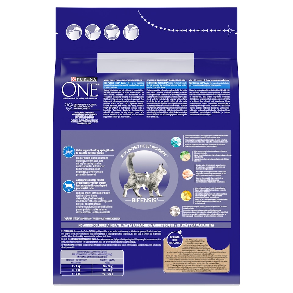image 1 of Purina One 11+ Dry Cat Food Chicken 2.8Kg