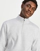 image 1 of F&F Cotton Rich Half Zip Funnel Neck Sweatshirt in Grey Marl