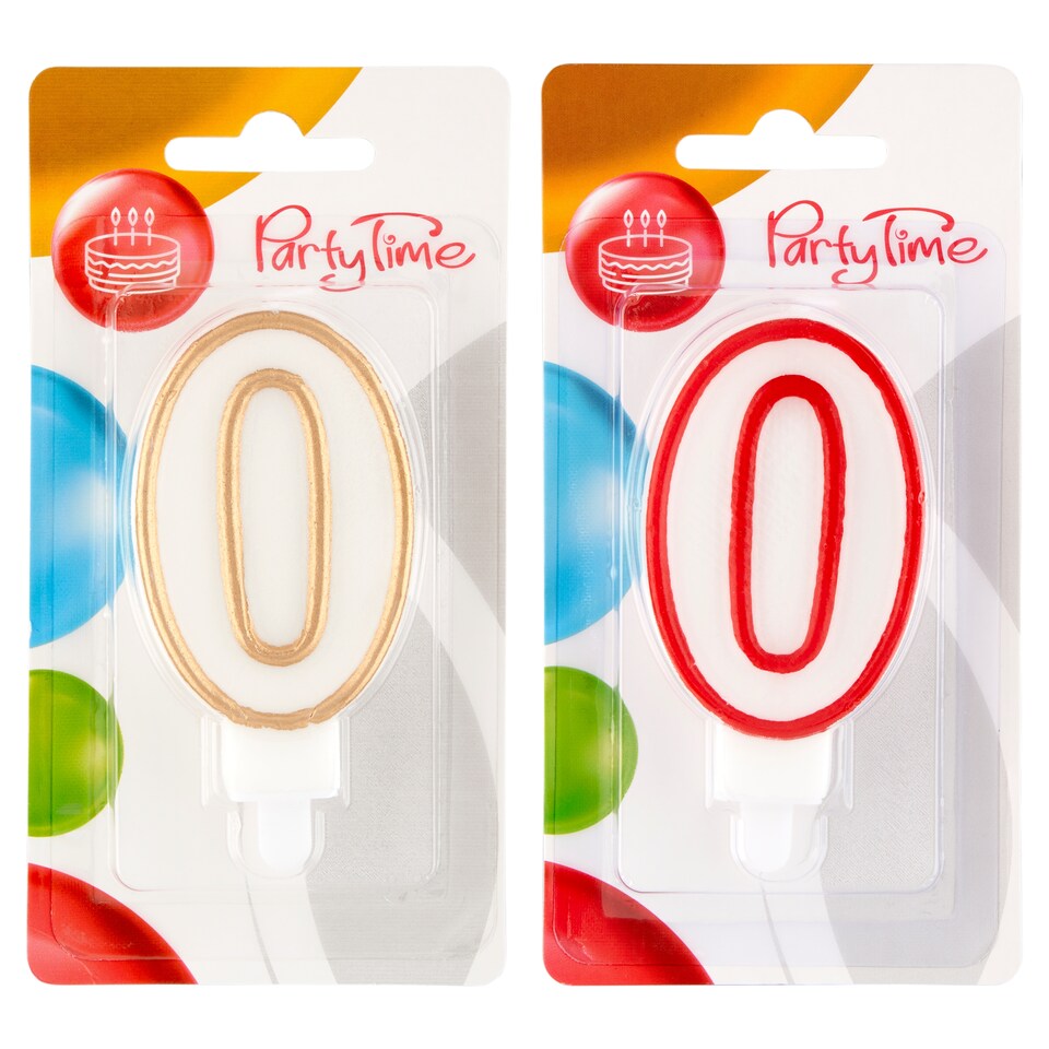 Party Time Numeral Candle Number 0