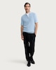 image 2 of F&F Pure Cotton Ribbed Knitted Polo Shirt in Blue