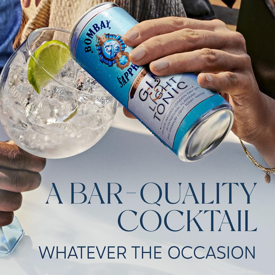 image 1 of Bombay Sapphire Gin & Light Tonic Ready To Drink 250ml