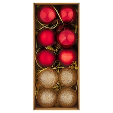 Tesco 20pack traditional baubles