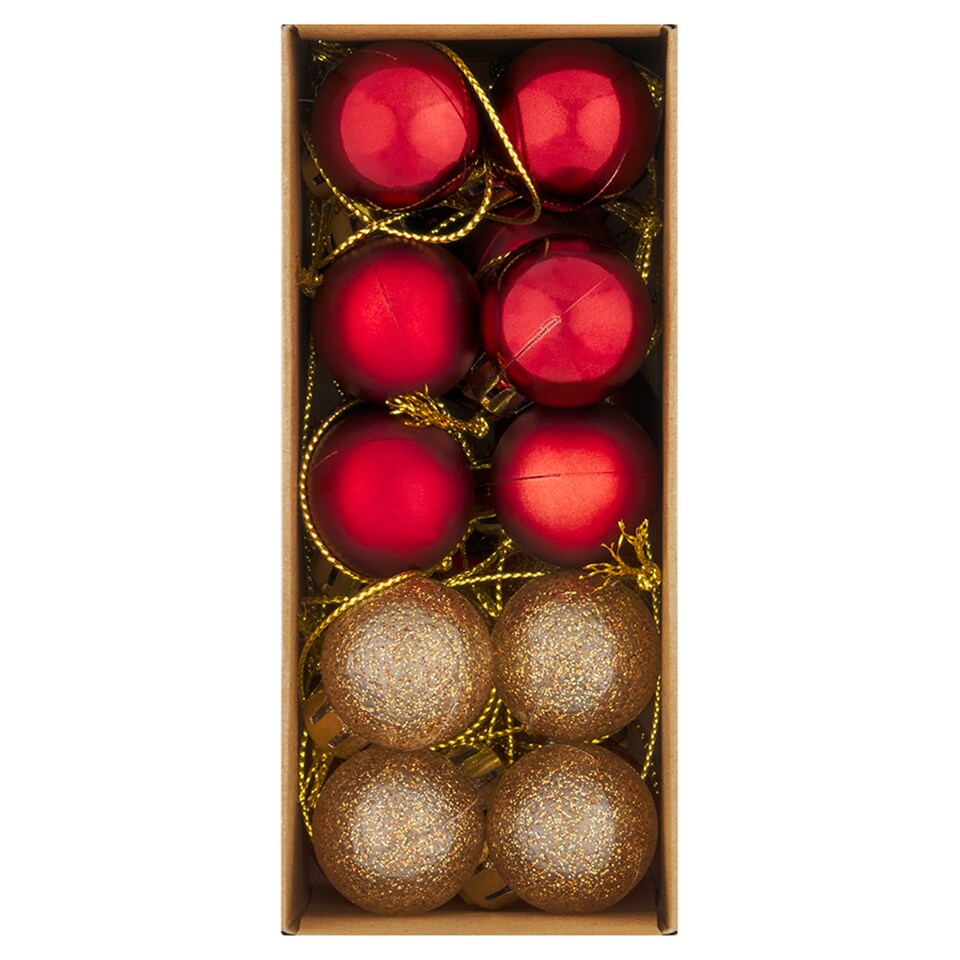 image 1 of Tesco 20pack traditional baubles