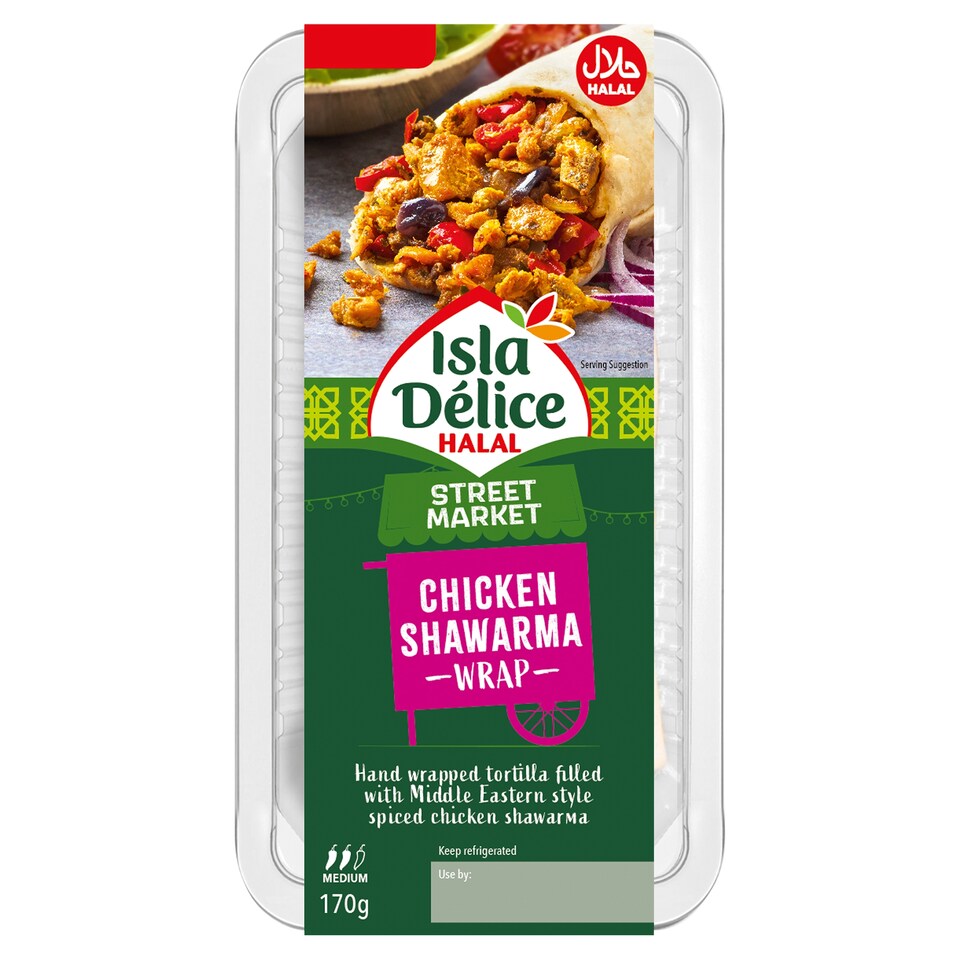 Isla Delice Halal Chicken Shawarma Wrap 170g