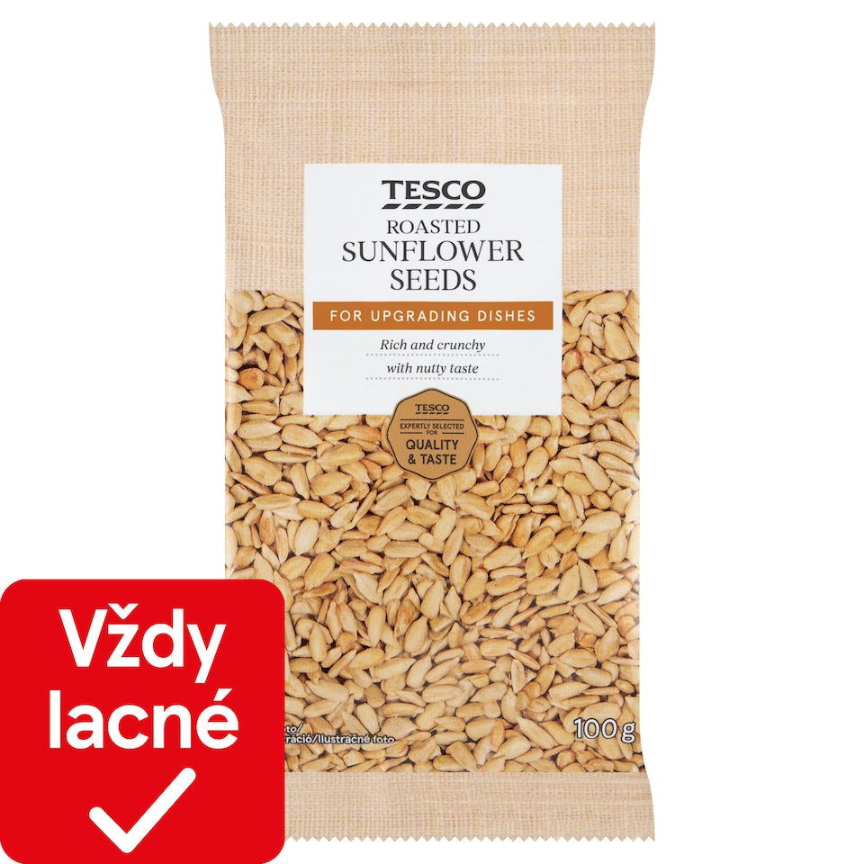 Tesco Slnečnicové semená lúpané pražené 100 g