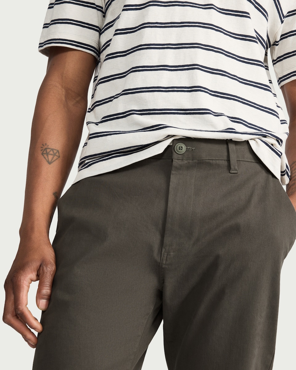 image 1 of F&F Cotton Rich Slim Leg FREEFIT® Chino Trousers in Khaki