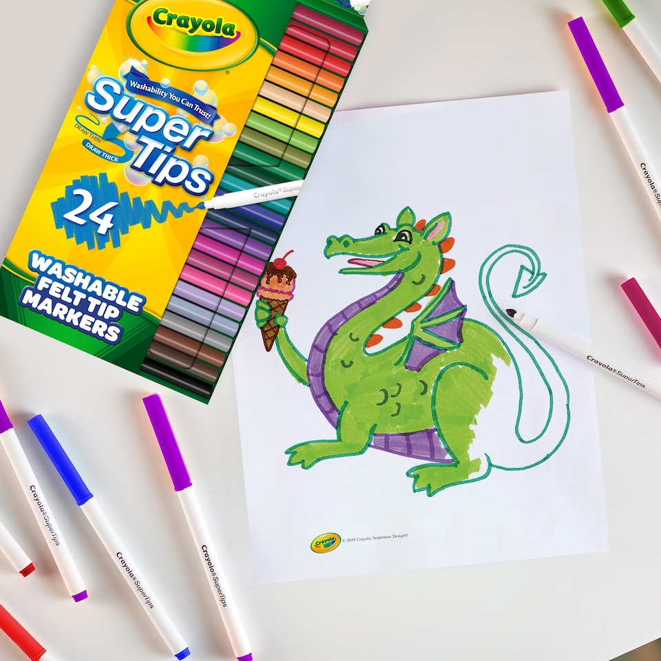 image 1 of Crayola Supertips 24 Pack