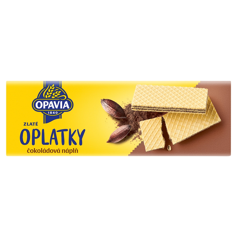 Opavia Oplatky Zlaté čokoládová náplň 146g