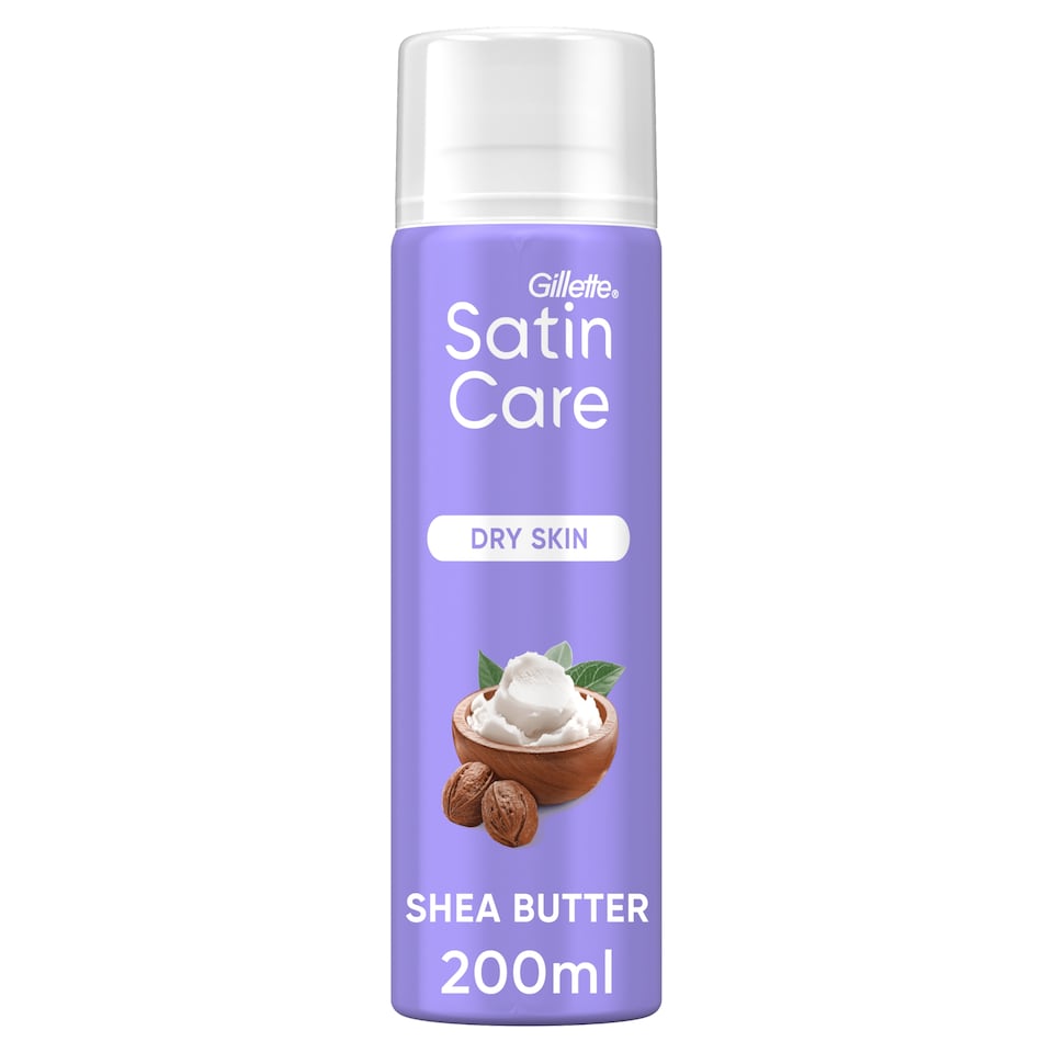 image 1 of Gillette Satin Care Women's Shave Gel, Shea Butter Silk, 200ml