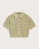 image 4 of F&F Knitted Button Front Short Sleeved Cardigan in Green