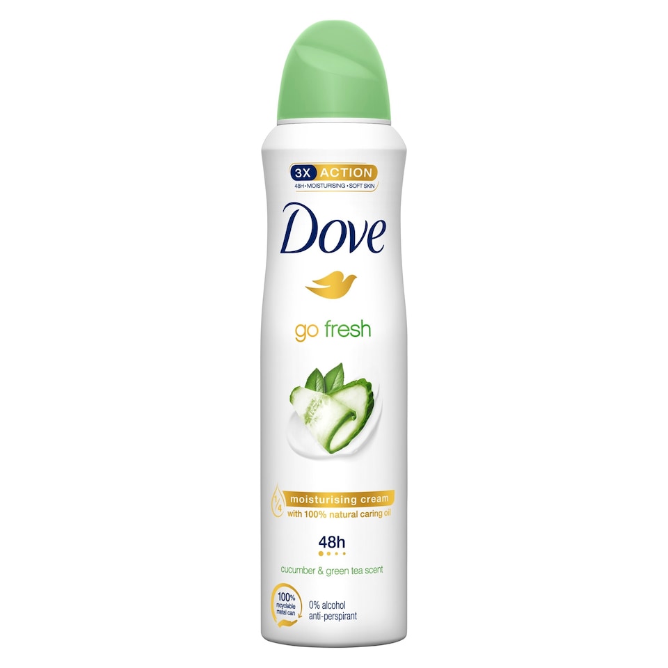 image 1 of Dove Go Fresh Cucumber Antiperspirant Deodorant 150Ml