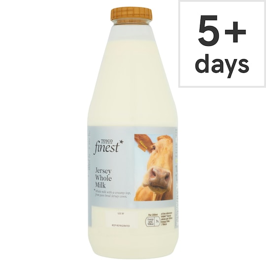 Tesco Finest Jersey Whole Milk 1L Tesco Groceries