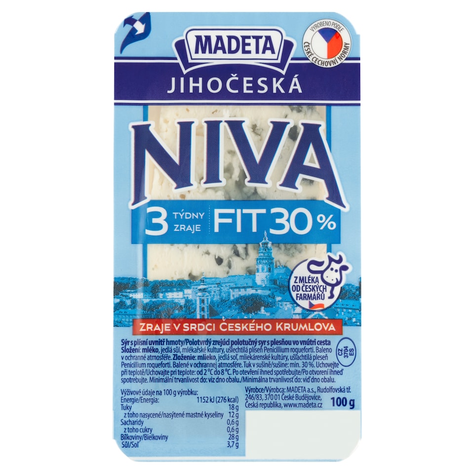 Obrázek 1 pro produkt Madeta Jihočeská niva fit 30% 100g