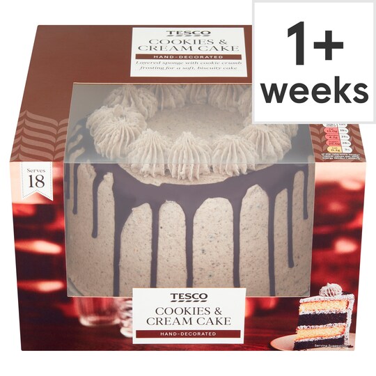 Tesco Cookies & Cream Cake Tesco Groceries