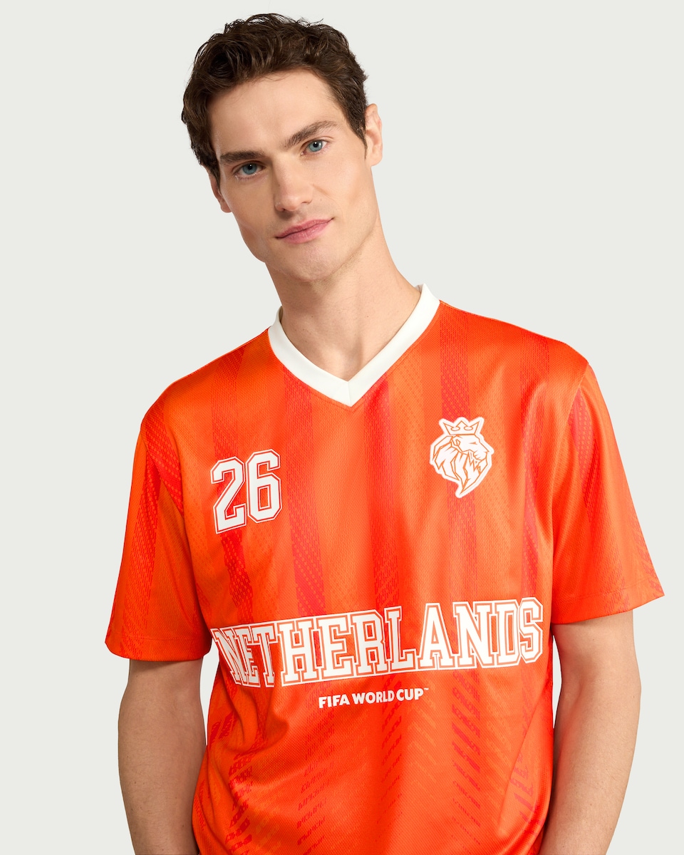 image 1 of Netherlands Fifa World Cup T-Shirt in Orange