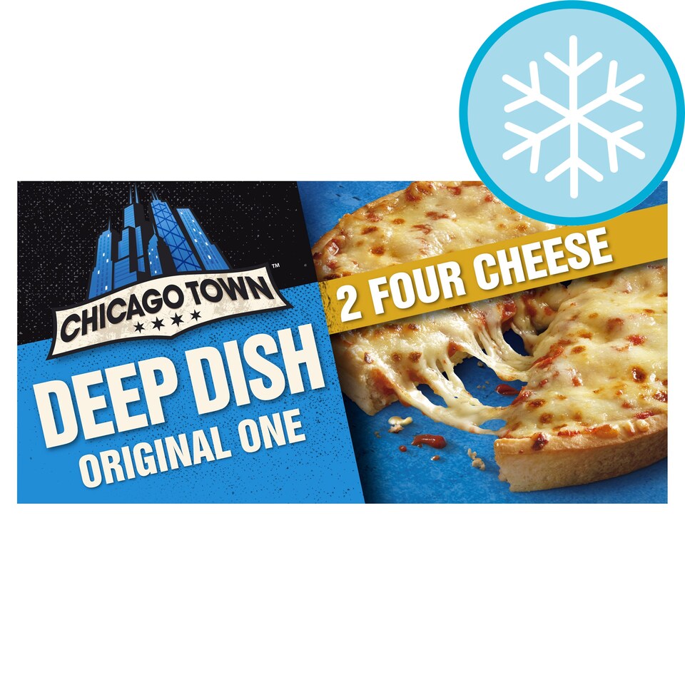 Chicago Town Deep Dish Four Cheese Pizzas 2 X 148G Tesco Groceries