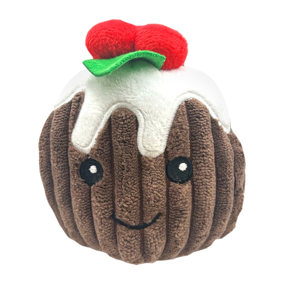 image 1 of Christmas Pudding & Sprout Pet Dog Plush Toys Christmas Gift